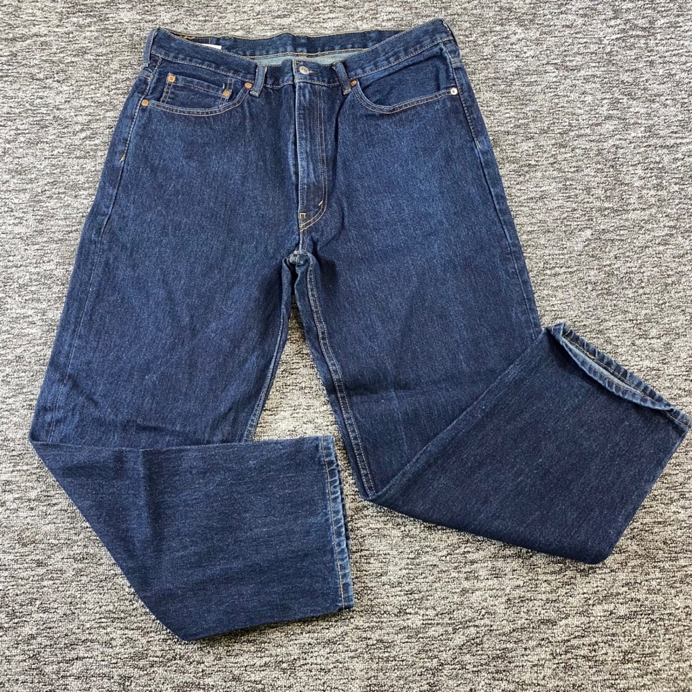 Levis 550 Jeans Mens 38x30 Blue Dark Wash Relaxed Fit Tapered Leg 2014